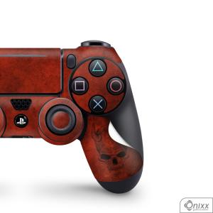 Skin Game Adesiva PS4 JOYSTICKS Evil Skull Adesivo Vinil Americano 10µ  4x0 Brilho Corte Eletrônico 