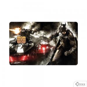 Skin Card Batman Arkhan Knight Adesivo Vinílico 0,10 8,5x5,4cm 4x0 / Impressão Digital  Corte Contorno 