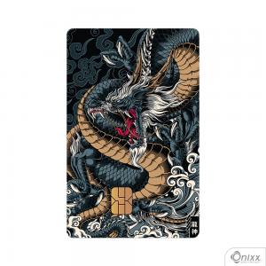 Skin Card Blue Dragon Adesivo Vinílico 0,10 8,5x5,4cm 4x0 / Impressão Digital  Corte Contorno 