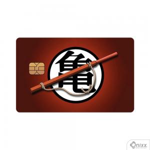 Skin Card Dragon Ball - Bastão Mágico Adesivo Vinílico 0,10 8,5x5,4cm 4x0 / Impressão Digital  Corte Contorno 