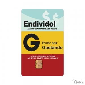 Skin Card Endividol Adesivo Vinílico 0,10 8,5x5,4cm 4x0 / Impressão Digital  Corte Contorno 