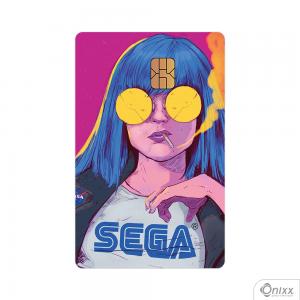 Skin Card Sega Girl Adesivo Vinílico 0,10 8,5x5,4cm 4x0 / Impressão Digital  Corte Contorno 