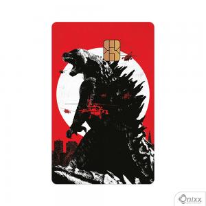 Skin Card Godzilla Adesivo Vinílico 0,10 8,5x5,4cm 4x0 / Impressão Digital  Corte Contorno 