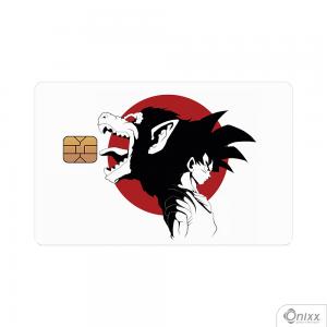 Skin Card Goku Oozaru Adesivo Vinílico 0,10 8,5x5,4cm 4x0 / Impressão Digital  Corte Contorno 
