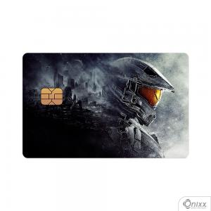 Skin Card Halo Adesivo Vinílico 0,10 8,5x5,4cm 4x0 / Impressão Digital  Corte Contorno 