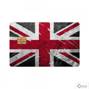 Skin Card Flag Inglaterra Adesivo Vinílico 0,10 8,5x5,4cm 4x0 / Impressão Digital  Corte Contorno 