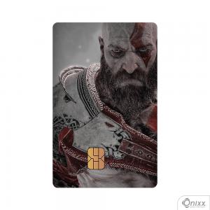 Skin Card Kratos Adesivo Vinílico 0,10 8,5x5,4cm 4x0 / Impressão Digital  Corte Contorno 
