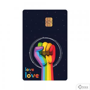 Skin Card Love & Pride Adesivo Vinílico 0,10 8,5x5,4cm 4x0 / Impressão Digital  Corte Contorno 