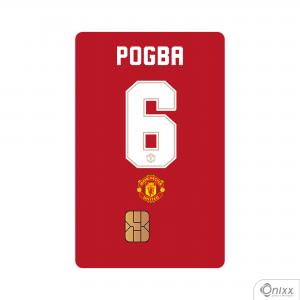 Skin Card Pogba Manchester United Adesivo Vinílico 0,10 8,5x5,4cm 4x0 / Impressão Digital  Corte Contorno 