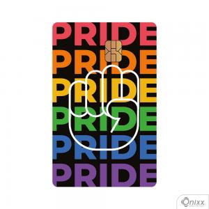 Skin Card Pride & Pride Adesivo Vinílico 0,10 8,5x5,4cm 4x0 / Impressão Digital  Corte Contorno 