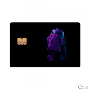 Skin Card R2-D2 Adesivo Vinílico 0,10 8,5x5,4cm 4x0 / Impressão Digital  Corte Contorno 