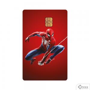 Skin Card Spider Man Adesivo Vinílico 0,10 8,5x5,4cm 4x0 / Impressão Digital  Corte Contorno 