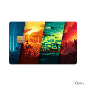 Skin Card Star Wars Adesivo Vinílico 0,10 8,5x5,4cm 4x0 / Impressão Digital  Corte Contorno 