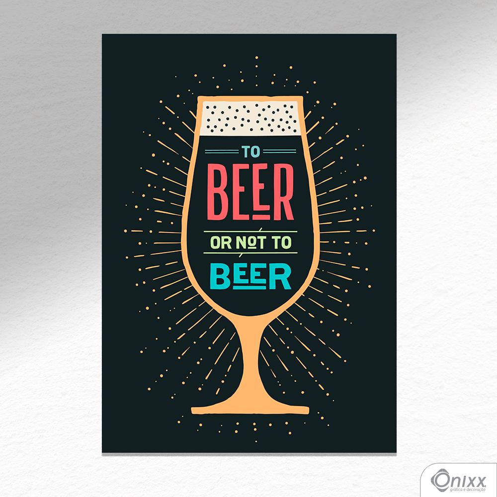 Placa Decorativa Beer Or Not To Beer Color A4