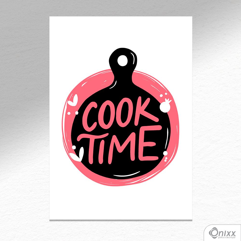 Placa Decorativa Série Cooking Colors ( Cook Time ) A4