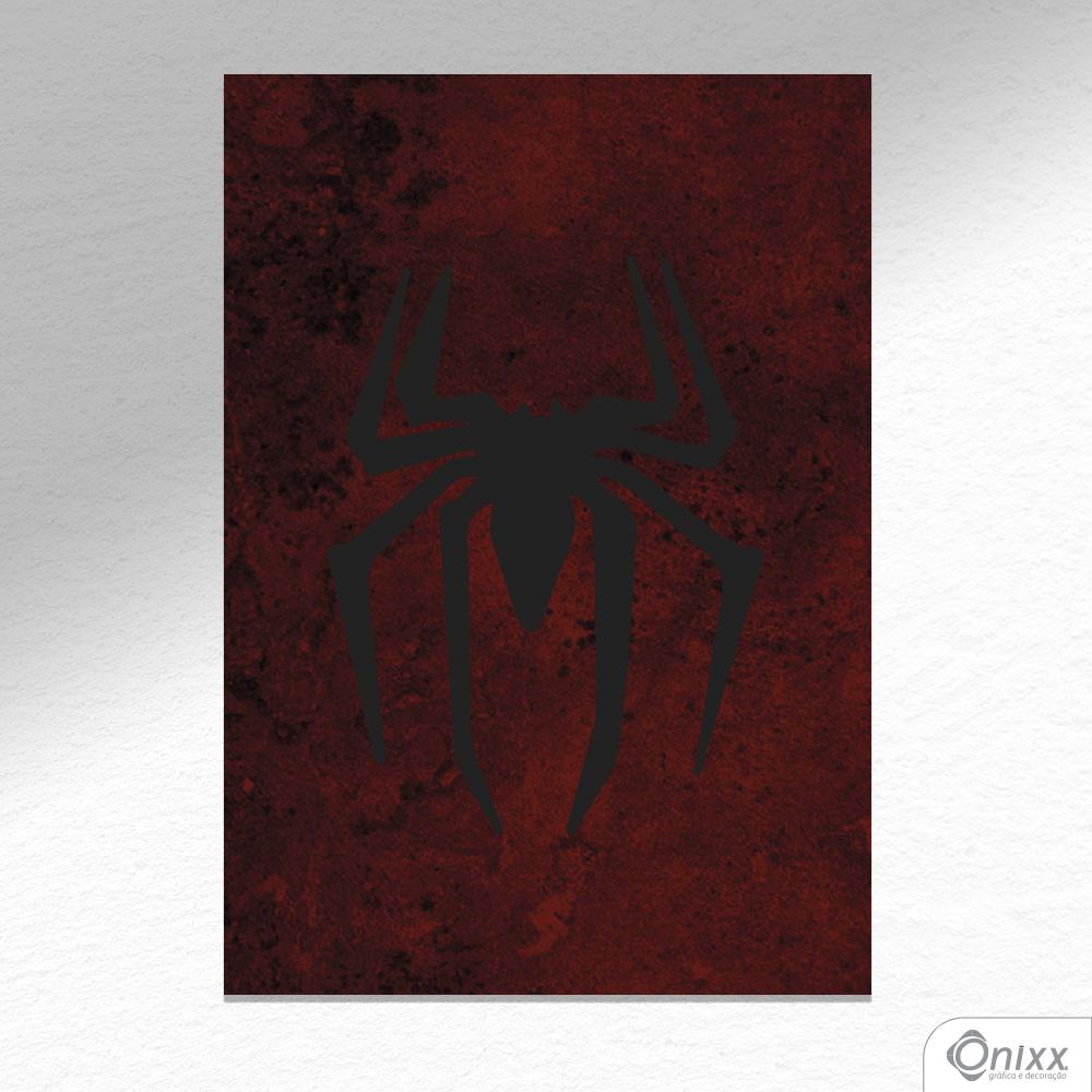 Placa Decorativa Série Heróis Minimalista (Aranha) A4