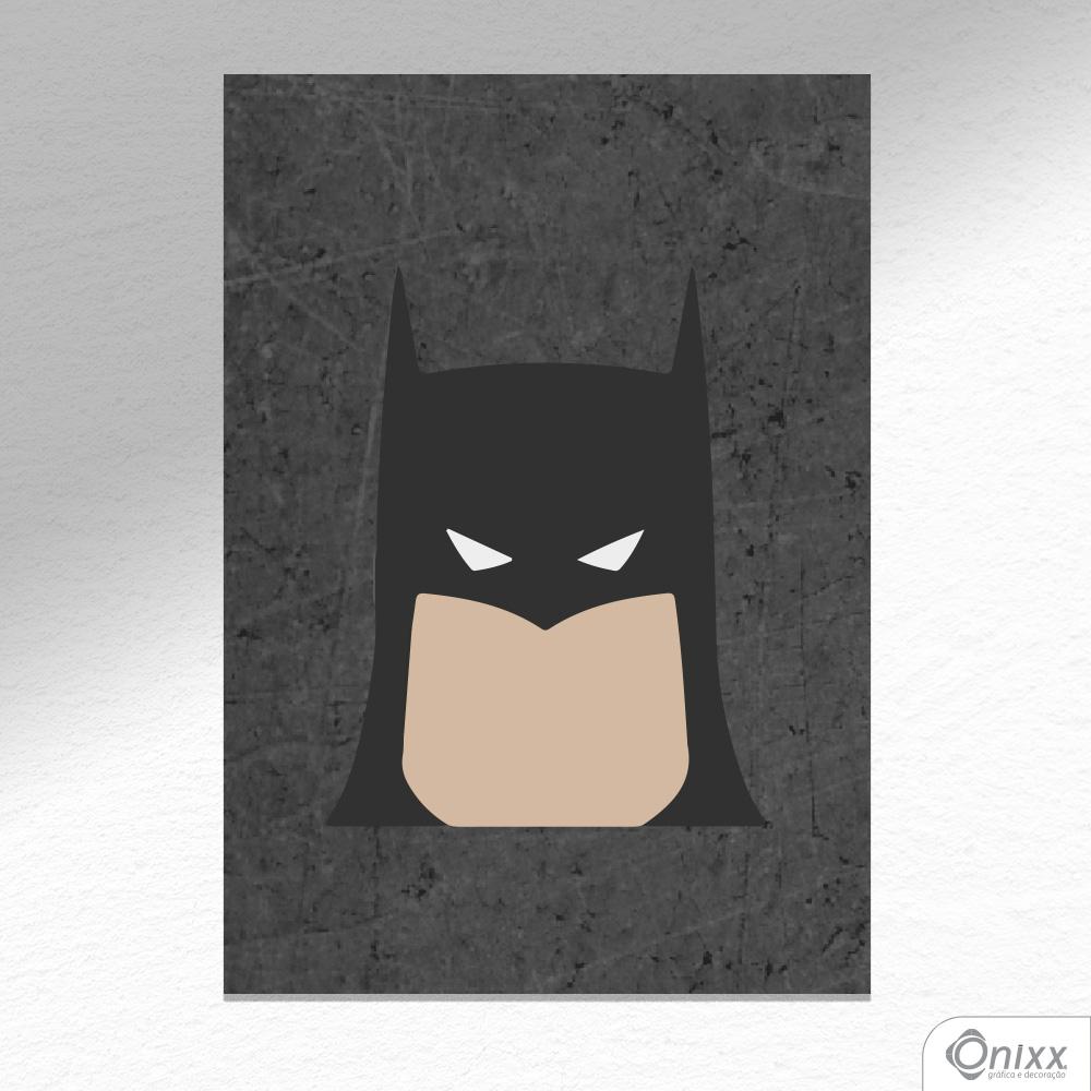 Placa Decorativa Série Heróis Minimalista (Batman) A4