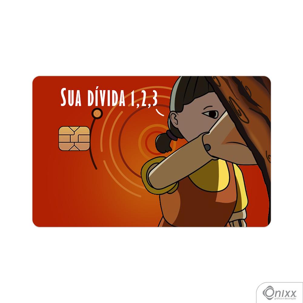 Skin Card Batatinha Frita 1,2,3 8,5x5,4cm Adesivo Vinílico 0,10 4x0 /  Impressão Digital Corte Contorno - GRÁFICA ONIXX